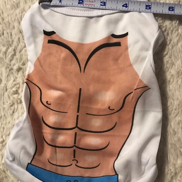 Muscle Printed Pet T-Shirt xs - Picture 4 of 8